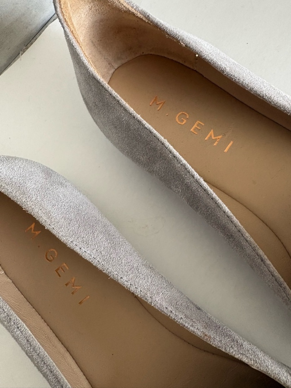 M. Gemi The Stellato gray Suede Pointed-Toe Loafers EU38 US8 - Picture 3 of 9